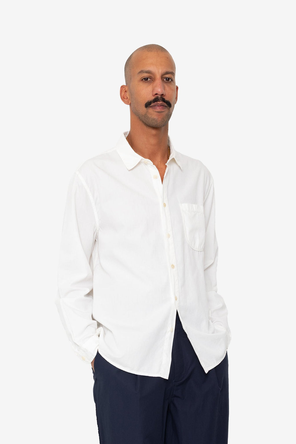 Plain Curve Shirt - Off White