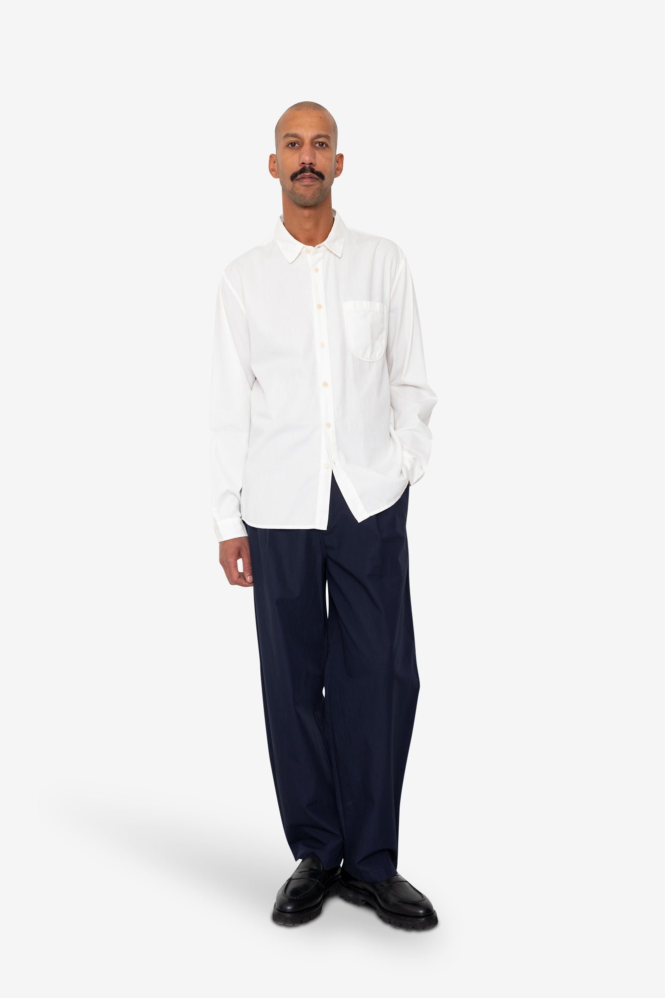 Plain Curve Shirt - Off White