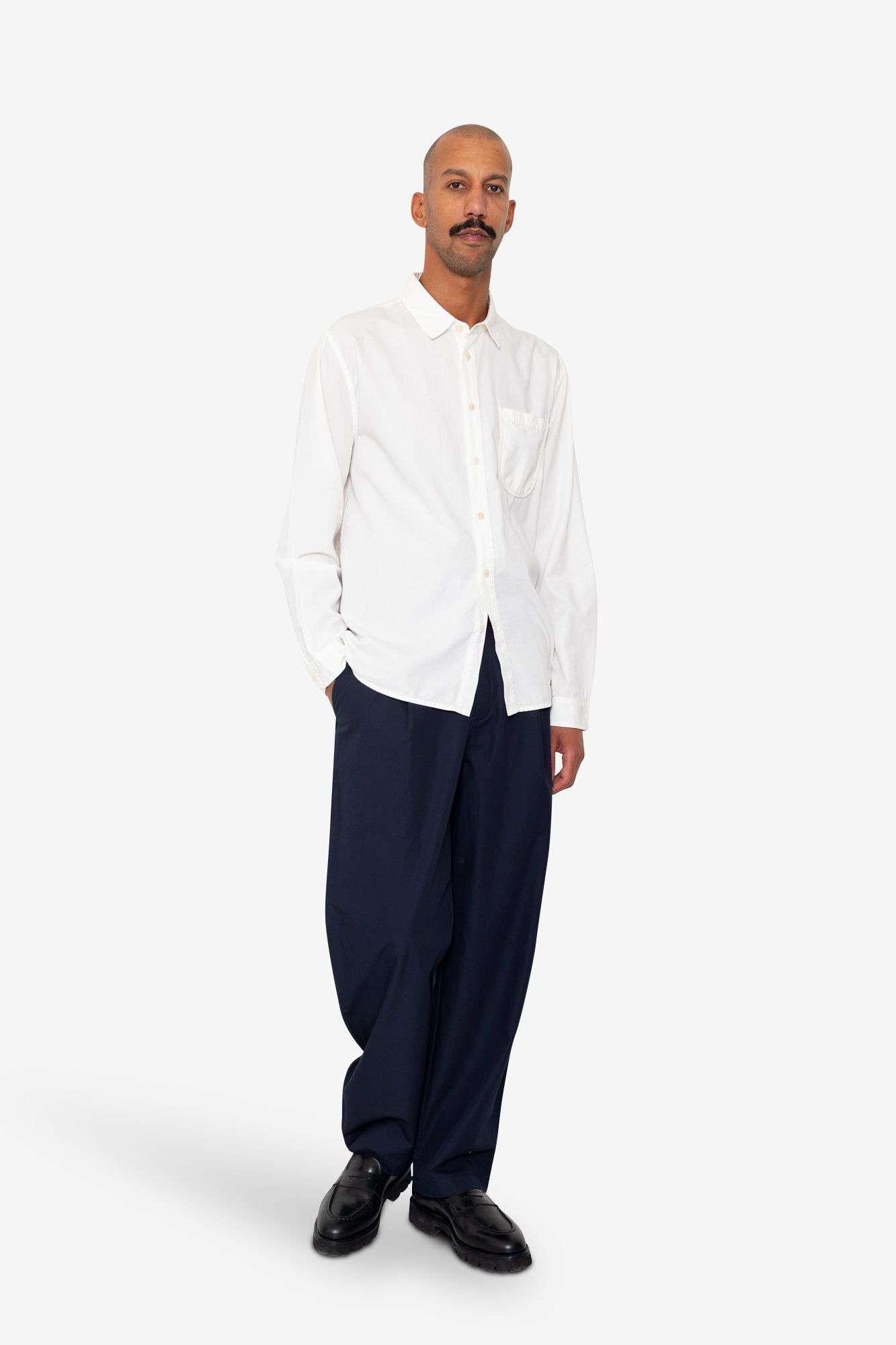 Plain Curve Shirt - Off White