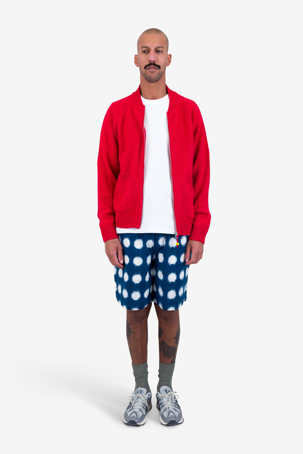 Pointelle Knit Bomber - Raspberry