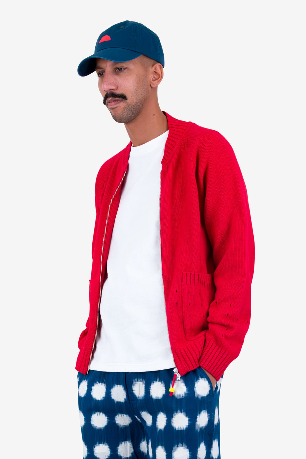 Pointelle Knit Bomber - Raspberry