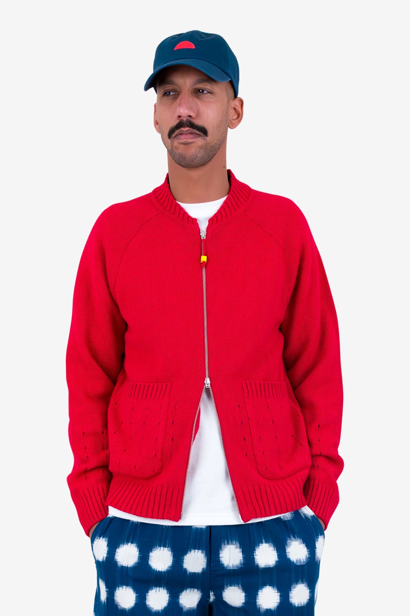 Pointelle Knit Bomber - Raspberry