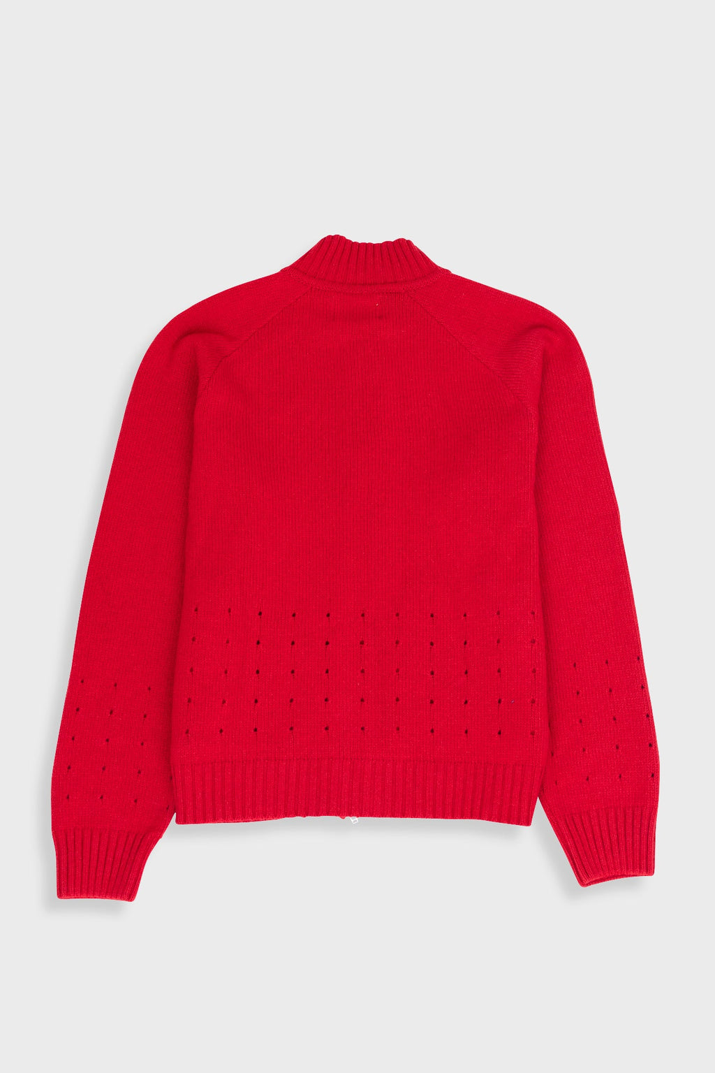 Pointelle Knit Bomber - Raspberry