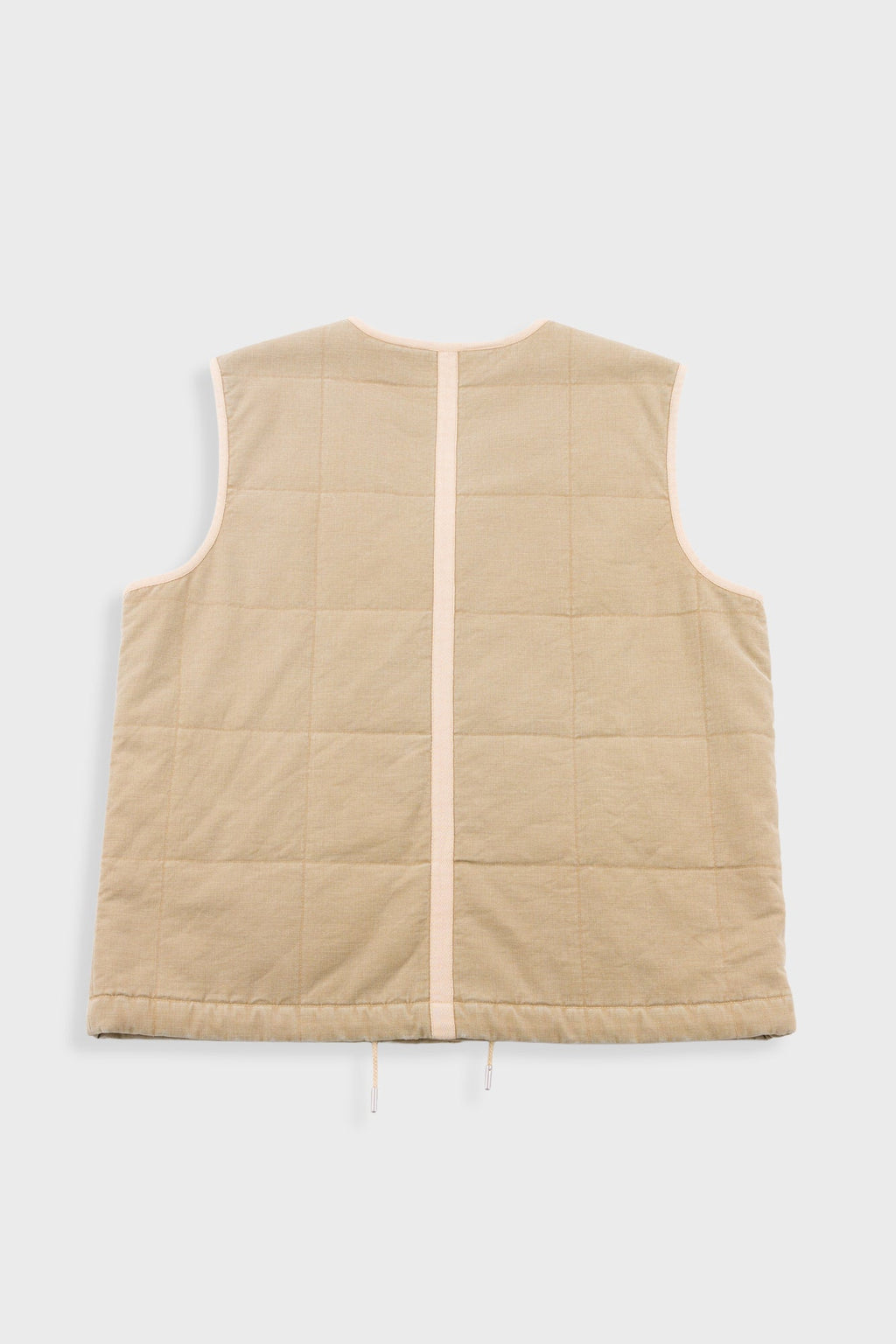 Quilted Gilet - Fossil Slub
