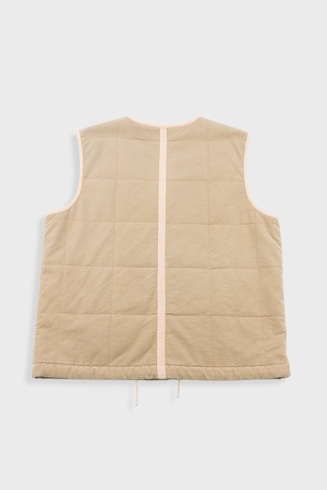 Quilted Gilet - Fossil Slub