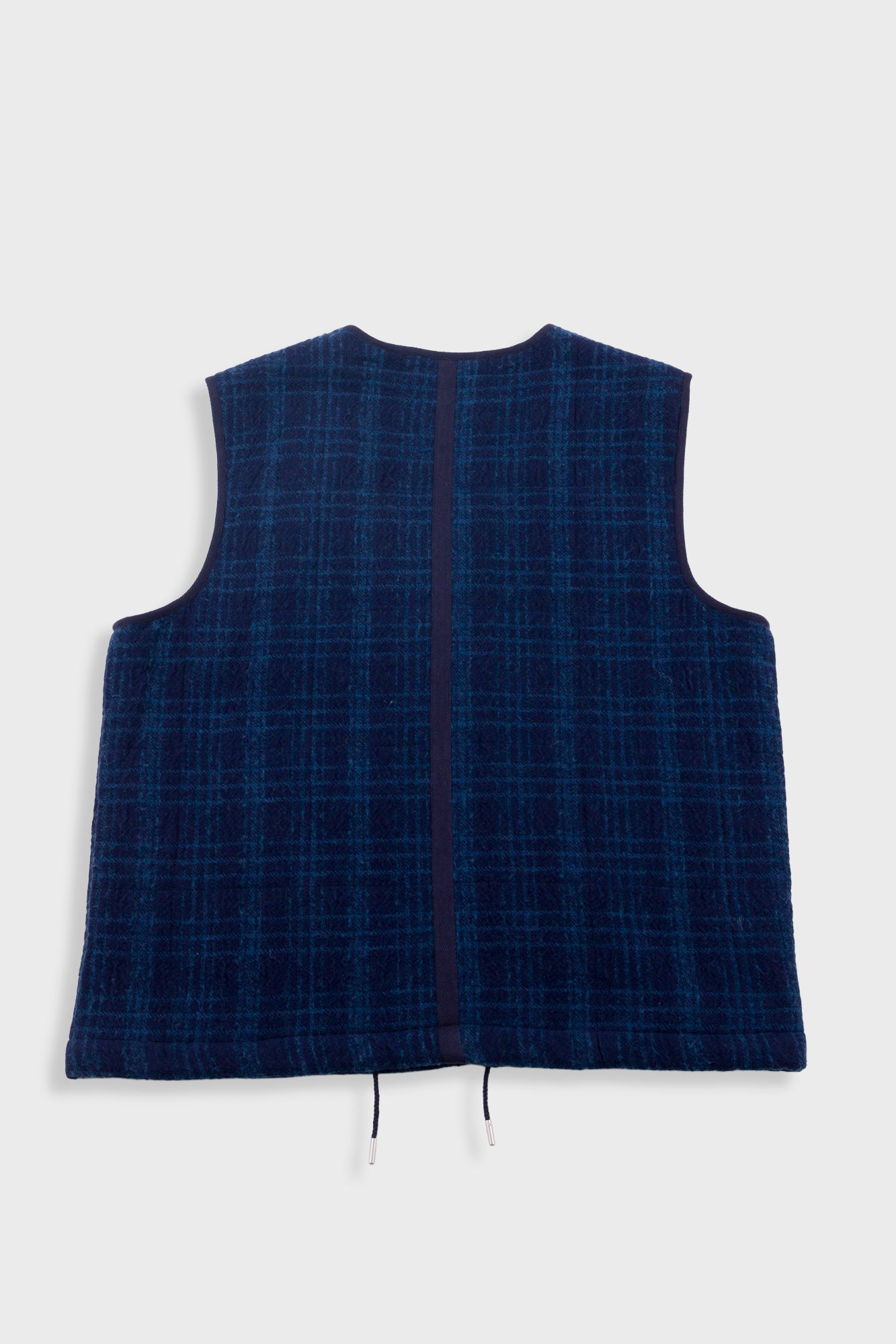 Quilted Gilet - Indigo Textured Check