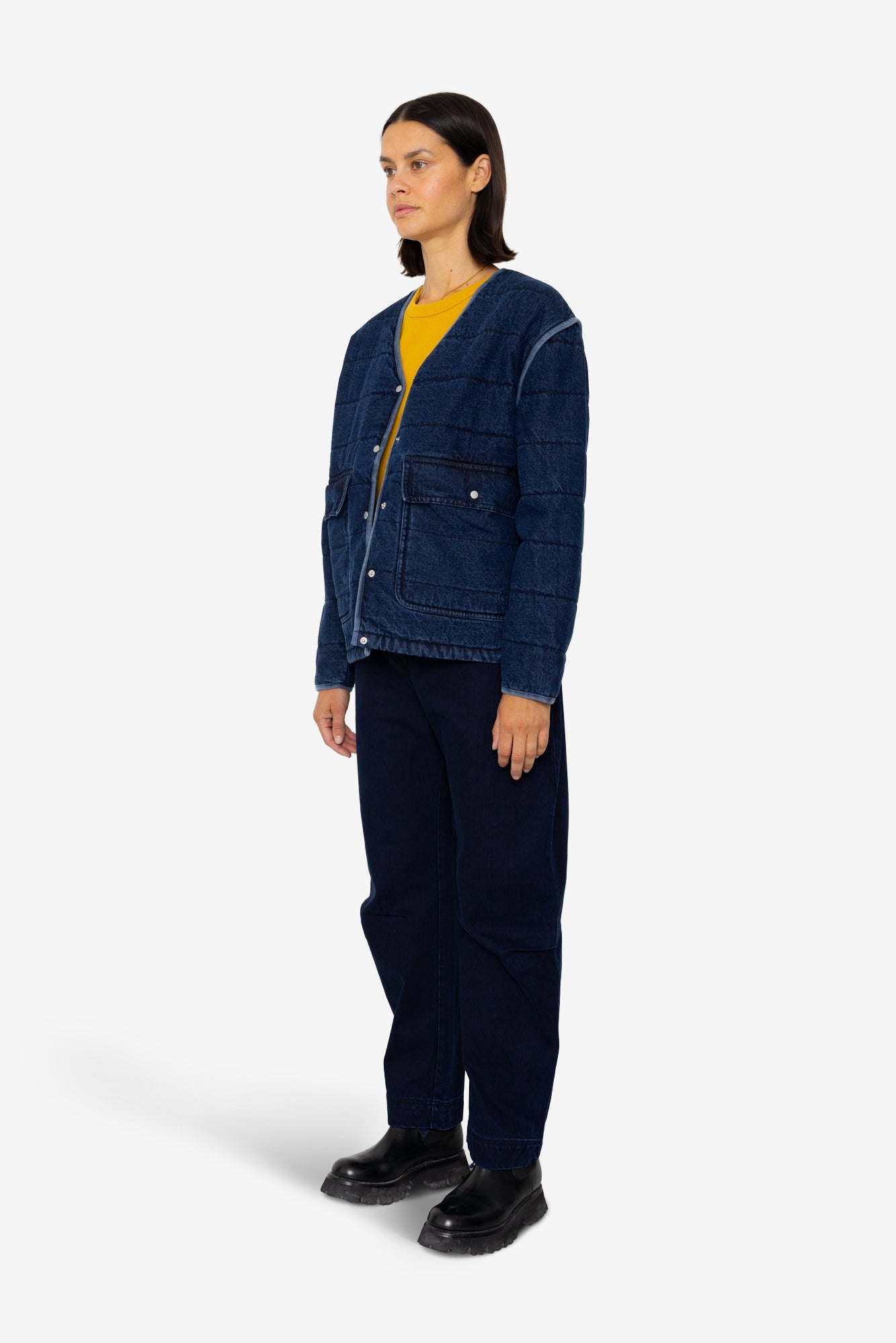 Quilted Liner - Indigo Denim