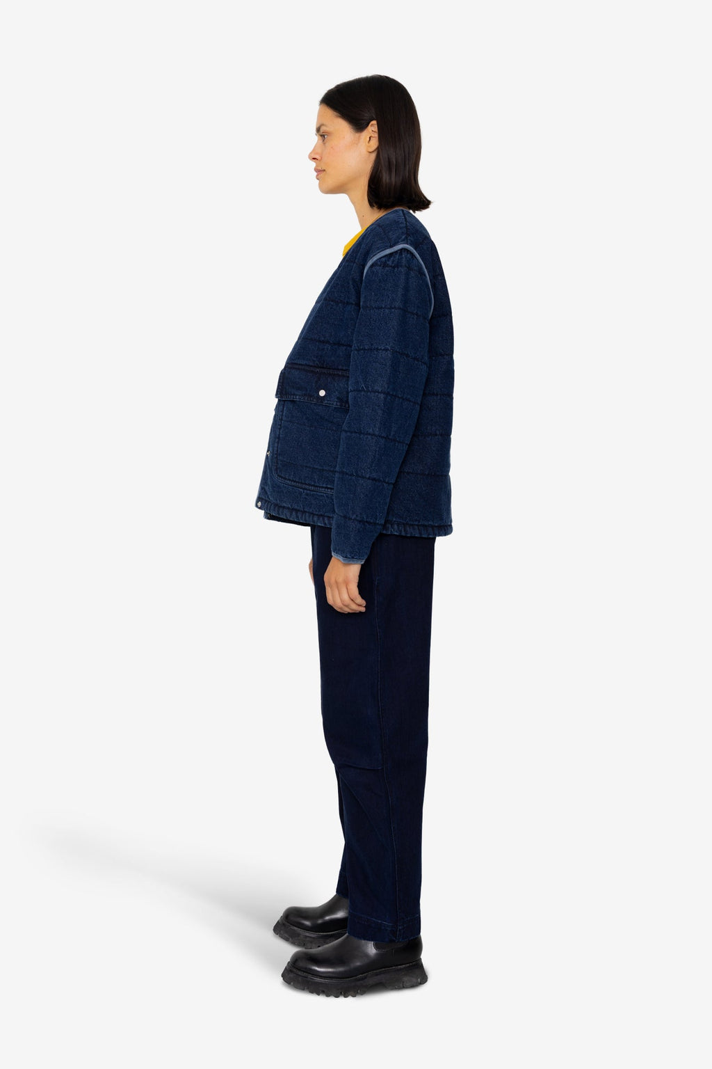 Quilted Liner - Indigo Denim