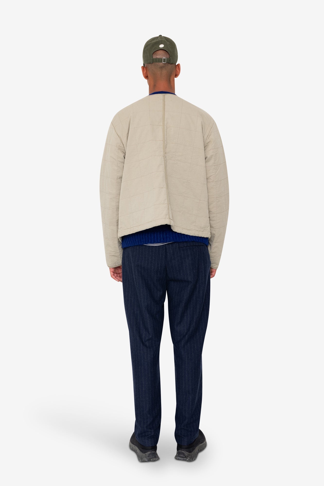 Quilted Liner Jacket - Smoke Grey Seersucker