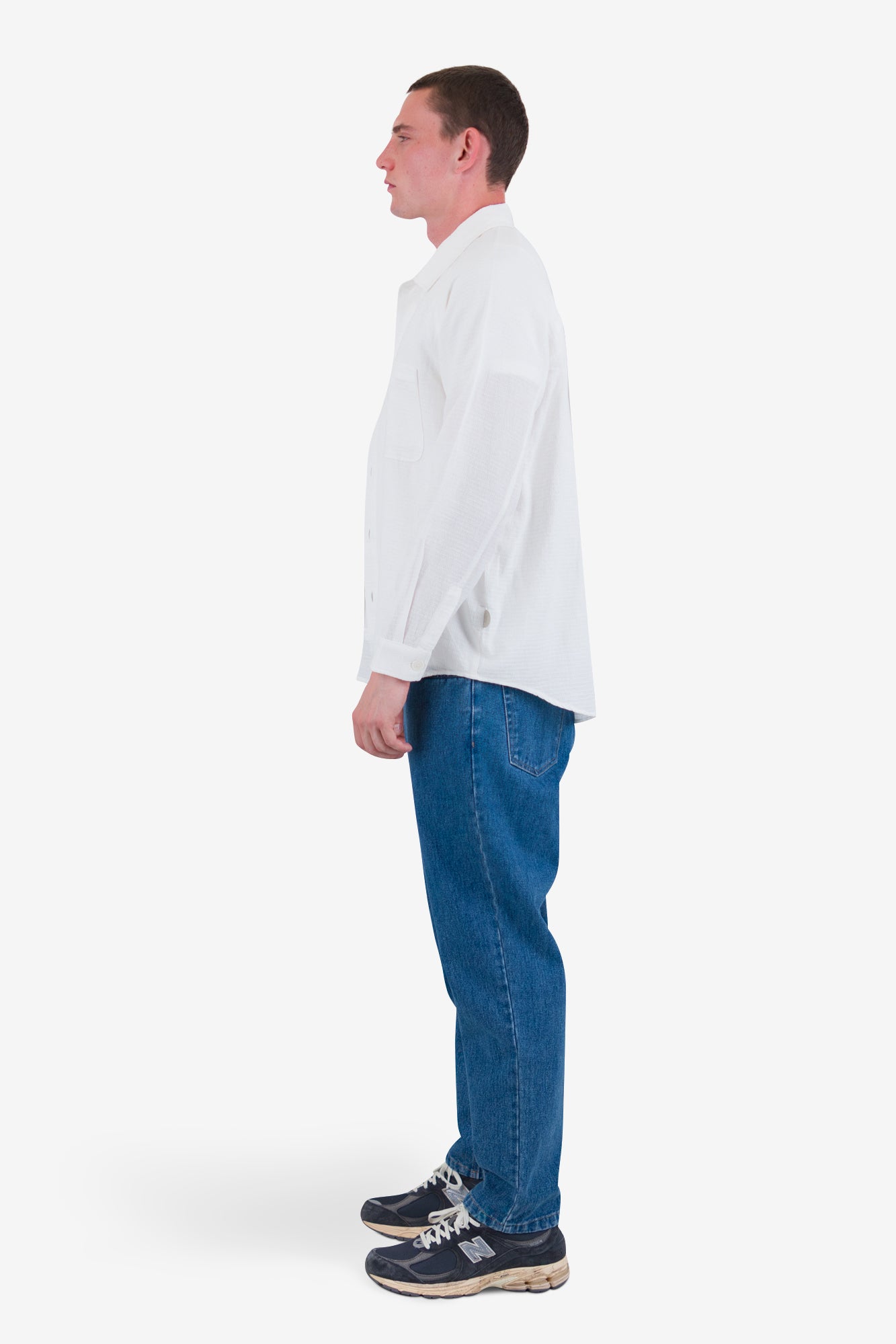 Raglan Shirt - White Dropstitch Waffle