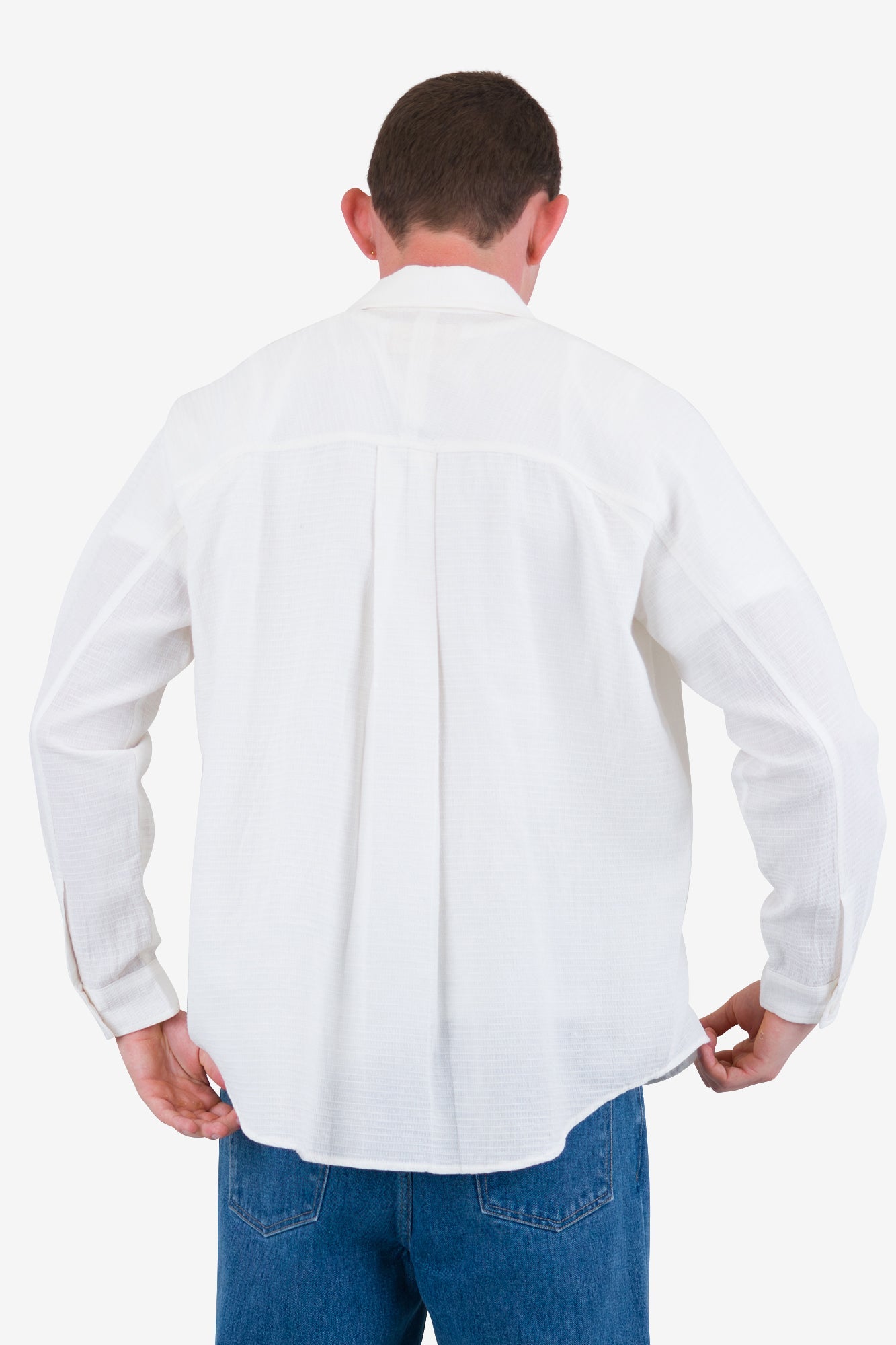 Raglan Shirt - White Dropstitch Waffle