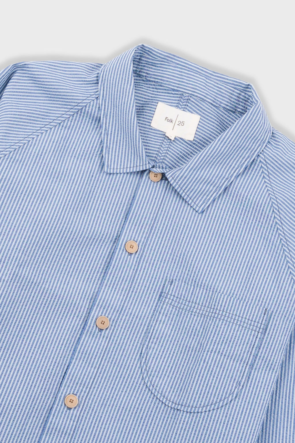 Raglan Shirt - Blue Crinkle Stripe