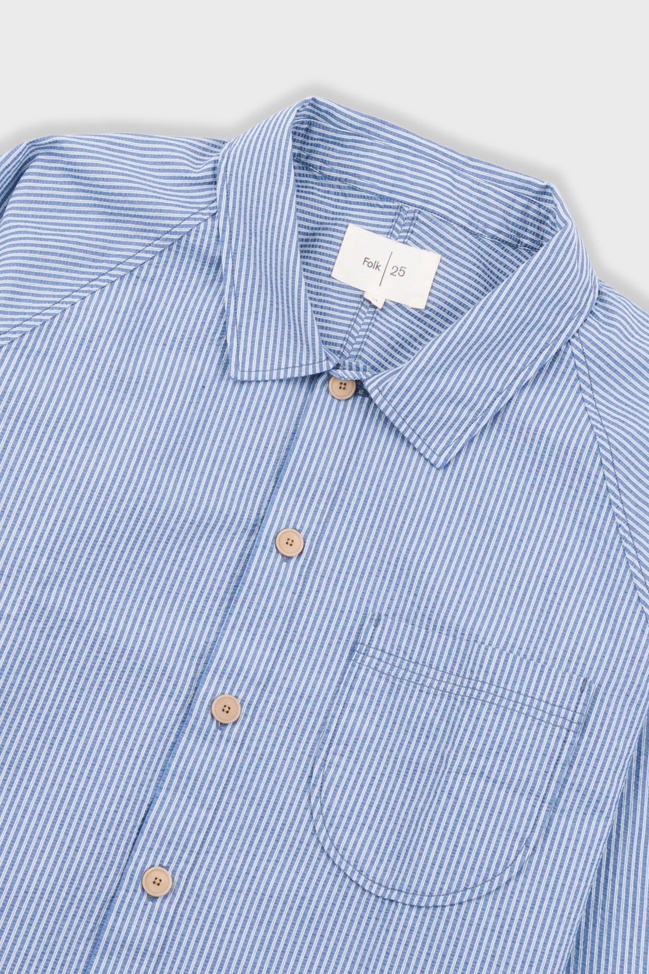 Raglan Shirt - Blue Crinkle Stripe