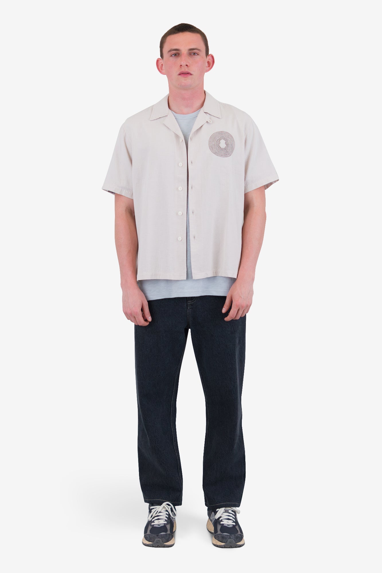 Relaxed Soft Collar Shirt - Light Stone