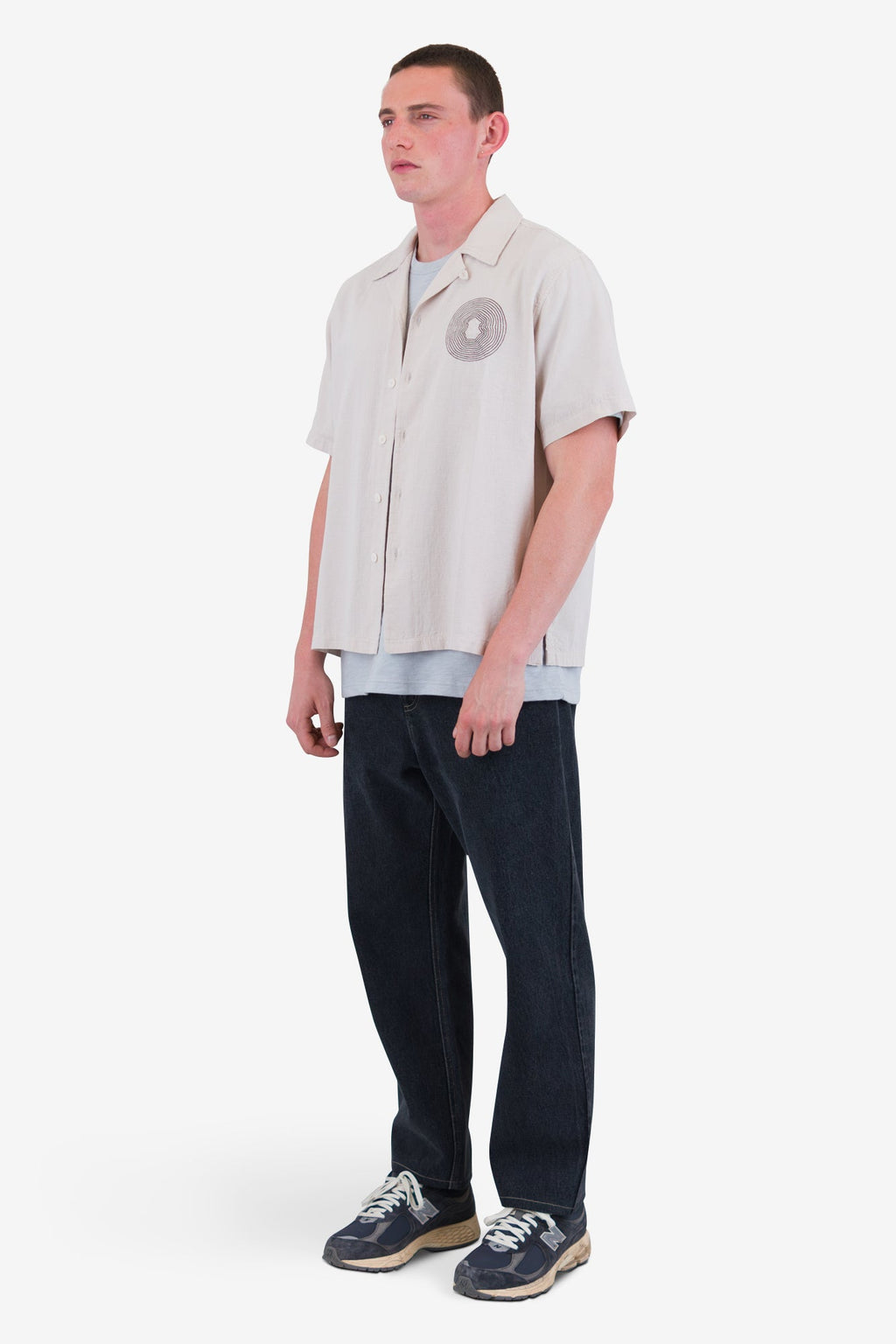 Relaxed Soft Collar Shirt - Light Stone