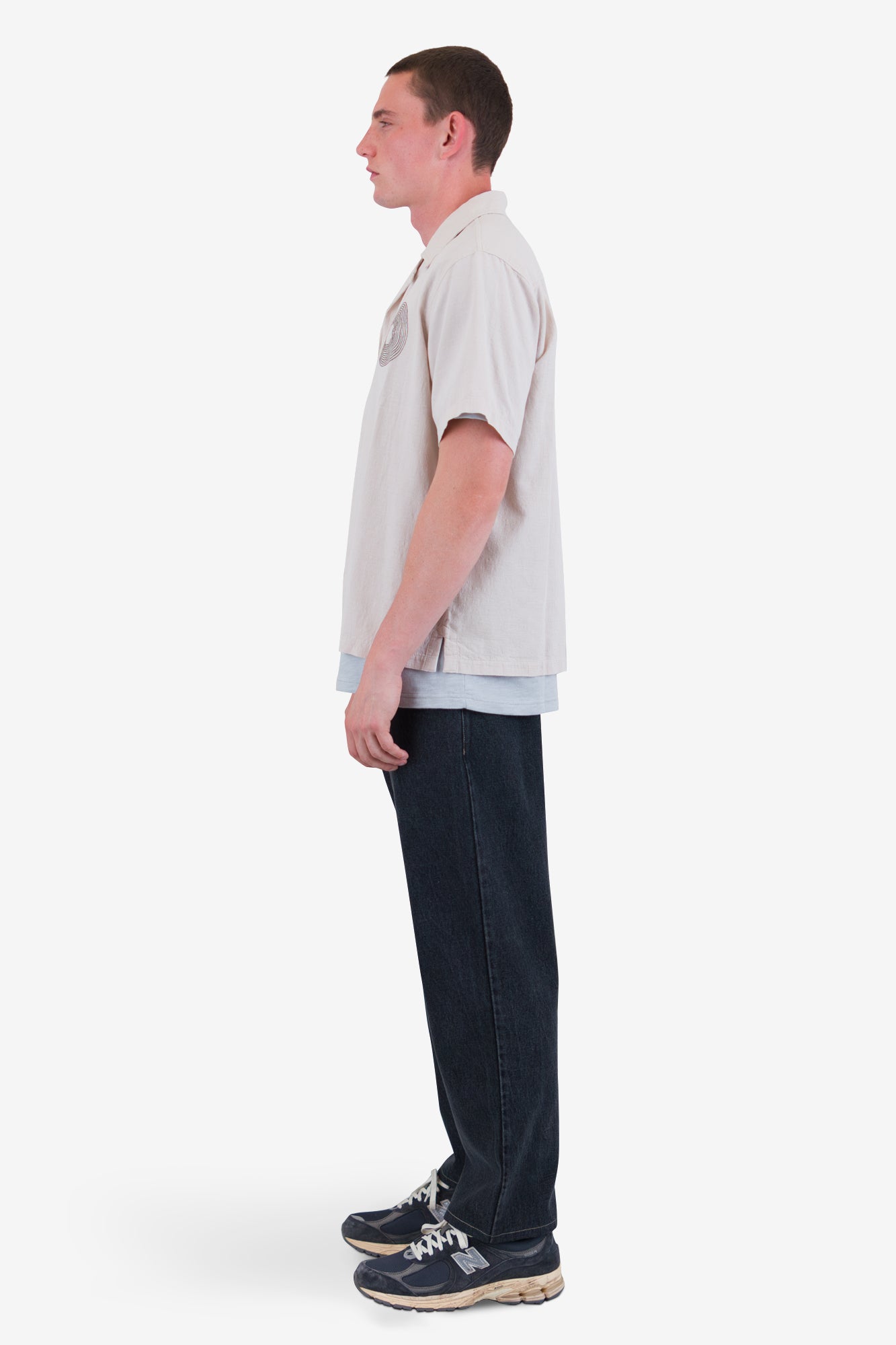 Relaxed Soft Collar Shirt - Light Stone