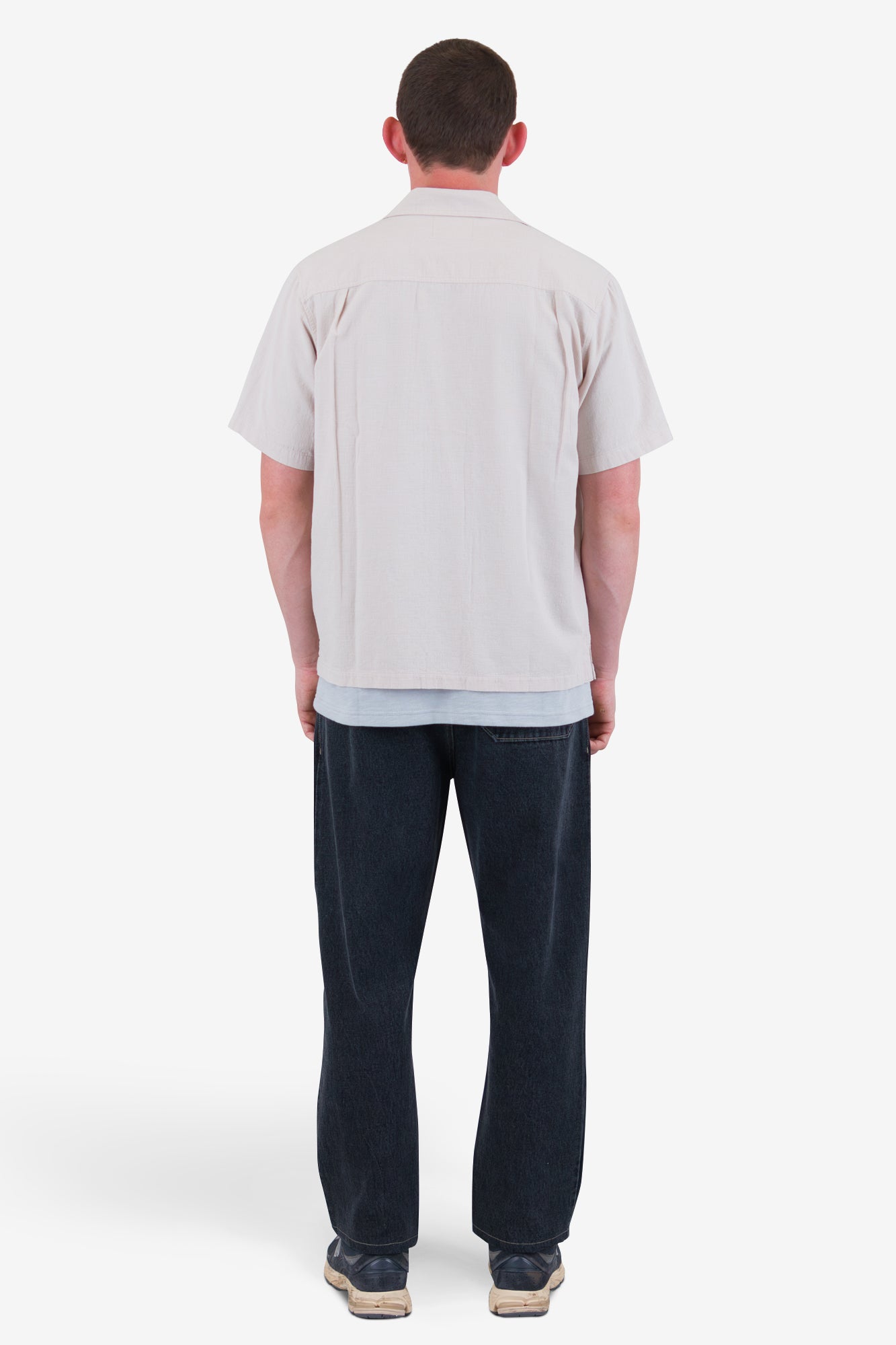 Relaxed Soft Collar Shirt - Light Stone