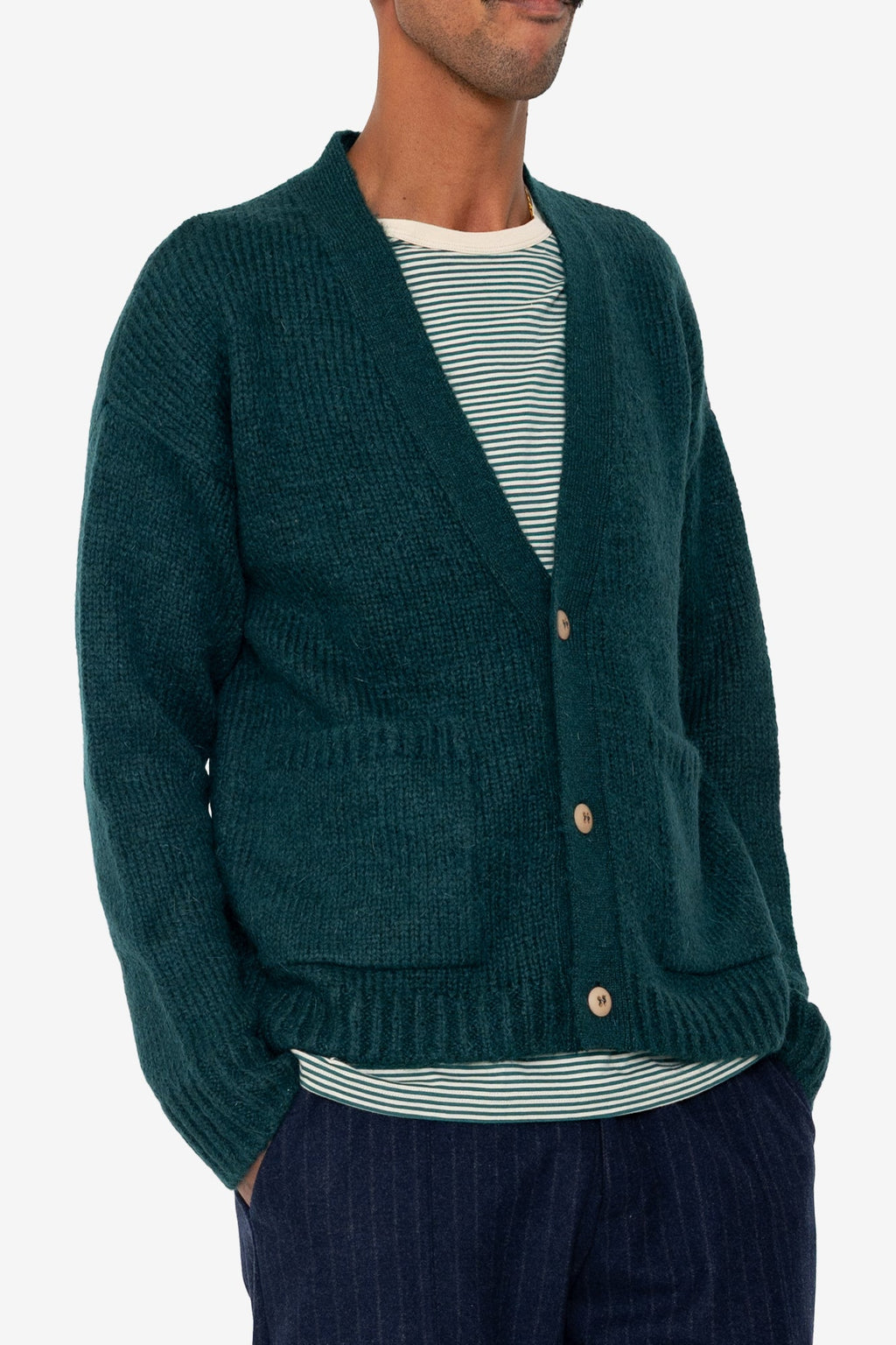 Relaxed Cardigan - Phthalo Green