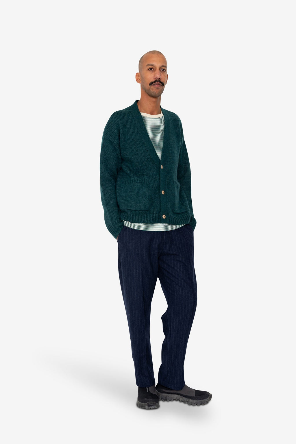 Relaxed Cardigan - Phthalo Green