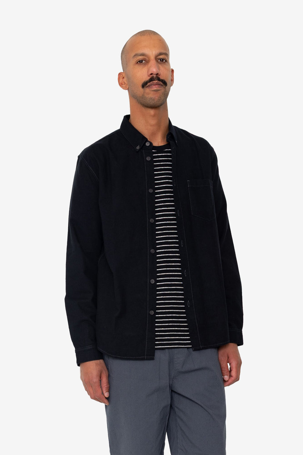 Relaxed Fit Shirt - Black Flannel