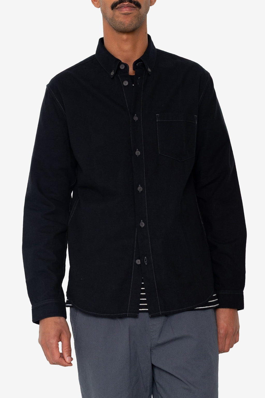 Relaxed Fit Shirt - Black Flannel