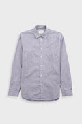 Relaxed Fit Shirt - Black Microstripe Linen