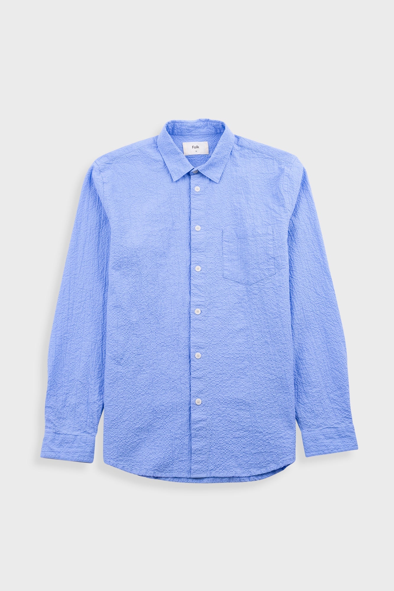 Relaxed Fit Shirt - Blue Bubble Seersucker
