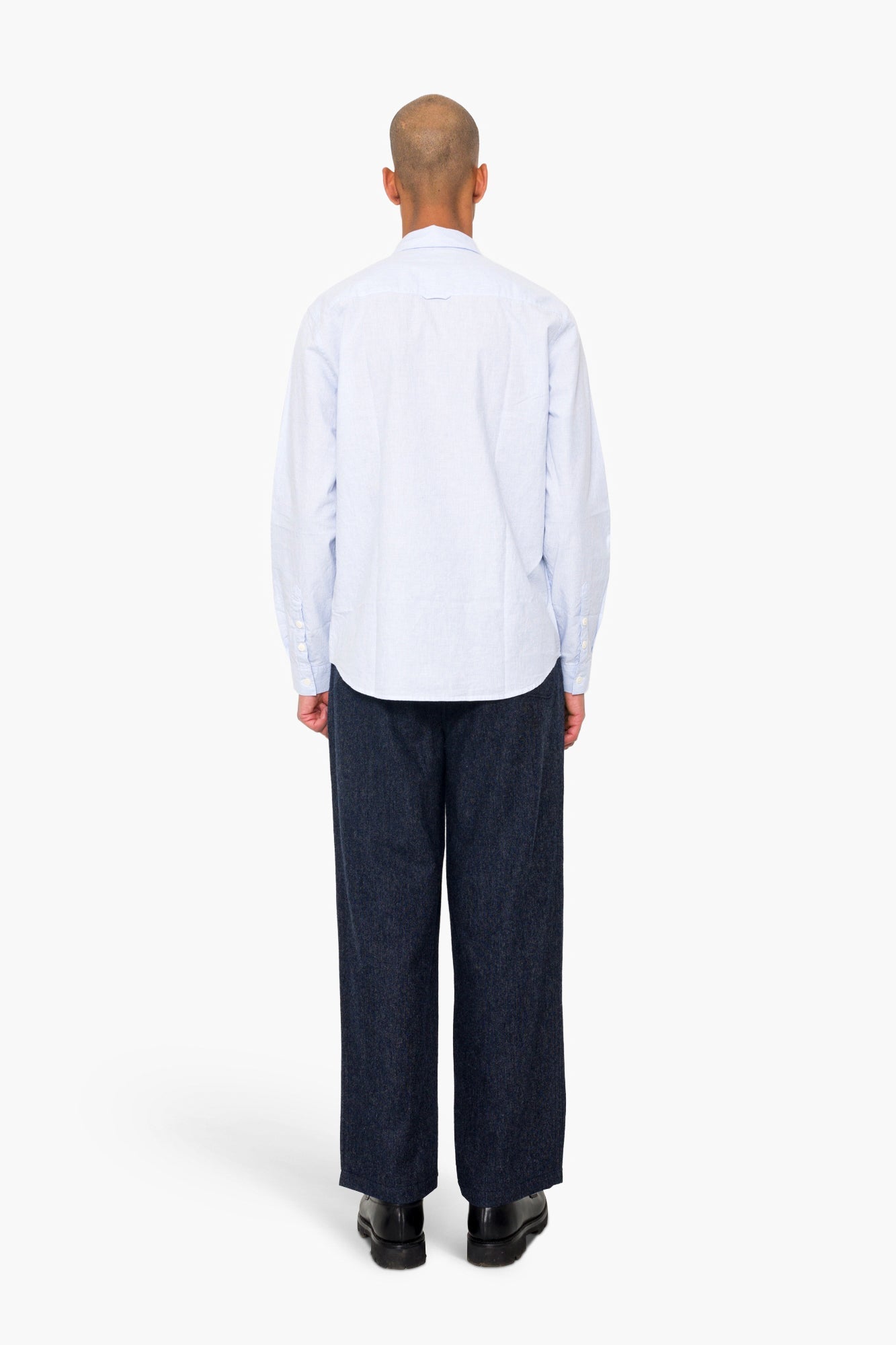 Relaxed Fit Shirt - Blue Microstripe