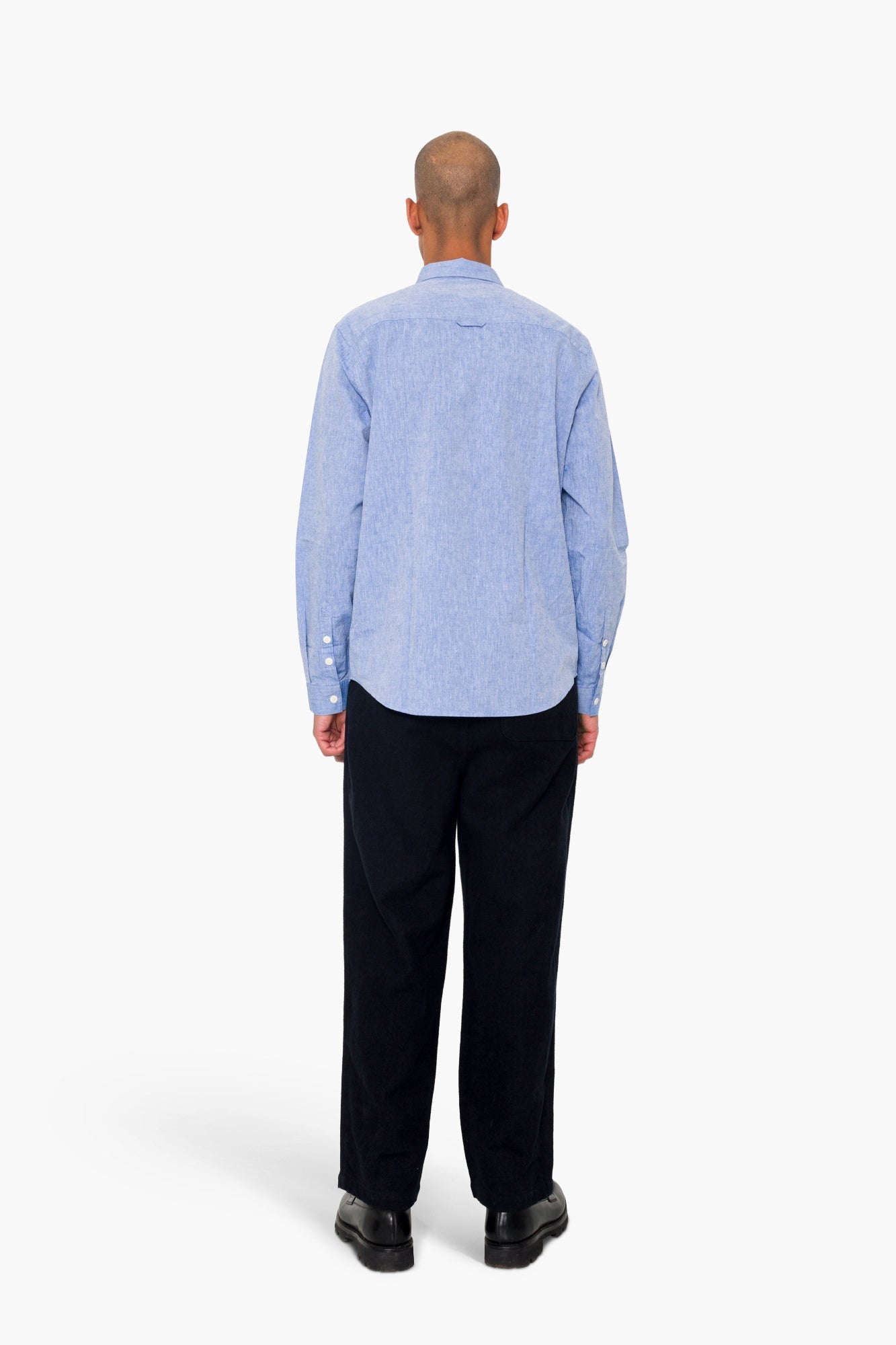 Relaxed Fit Shirt - Blue Texture