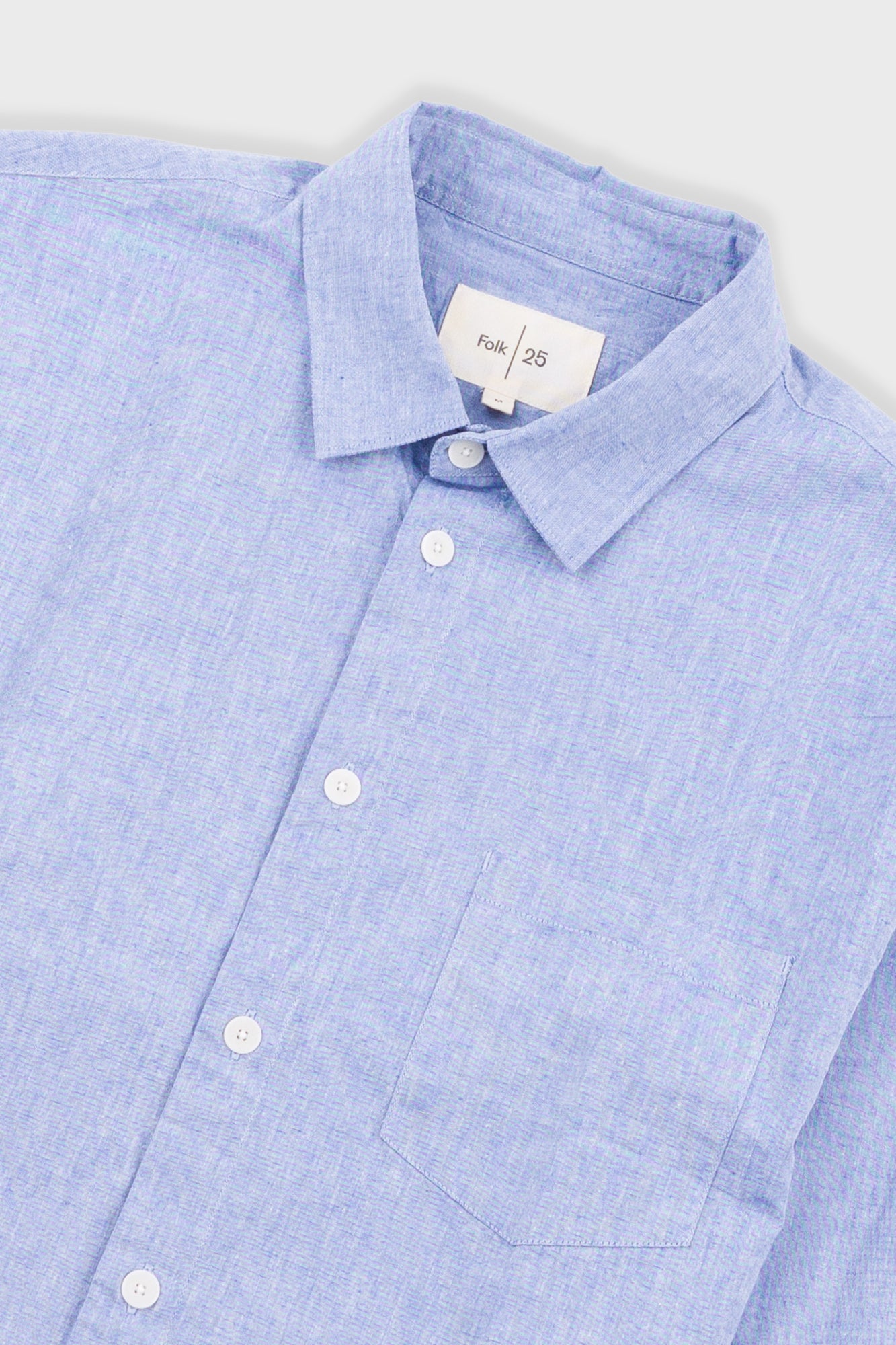 Relaxed Fit Shirt - Blue Texture