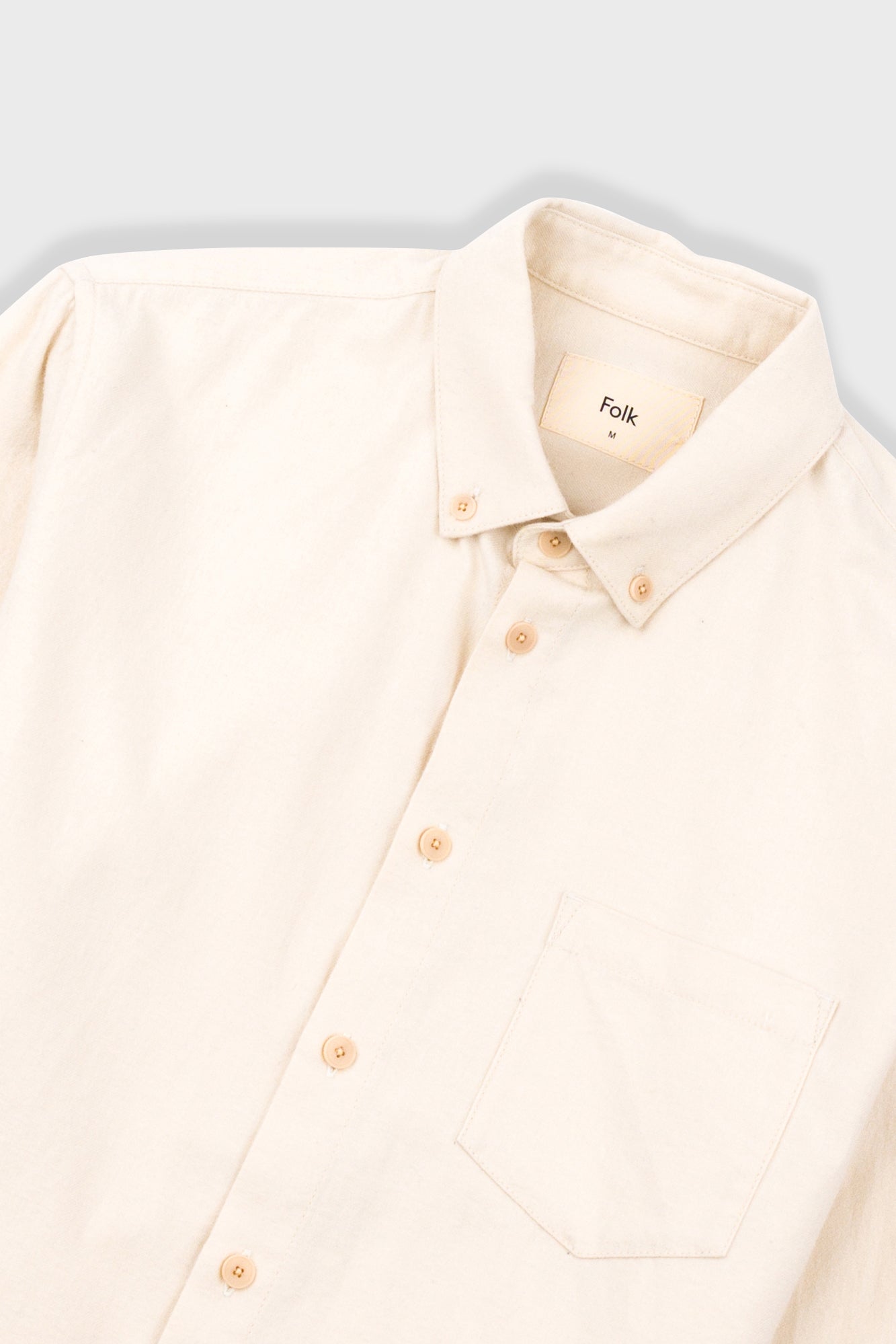 Relaxed Fit Shirt - Ecru Flannel