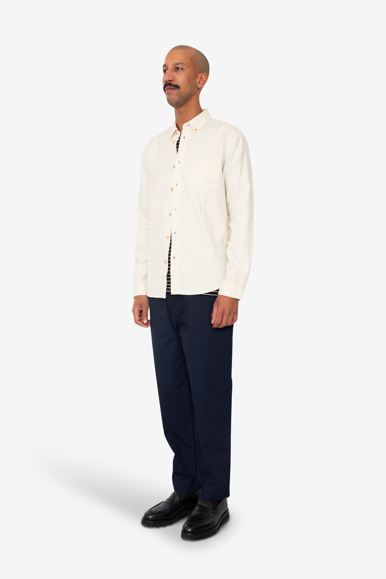 Relaxed Fit Shirt - Ecru Flannel