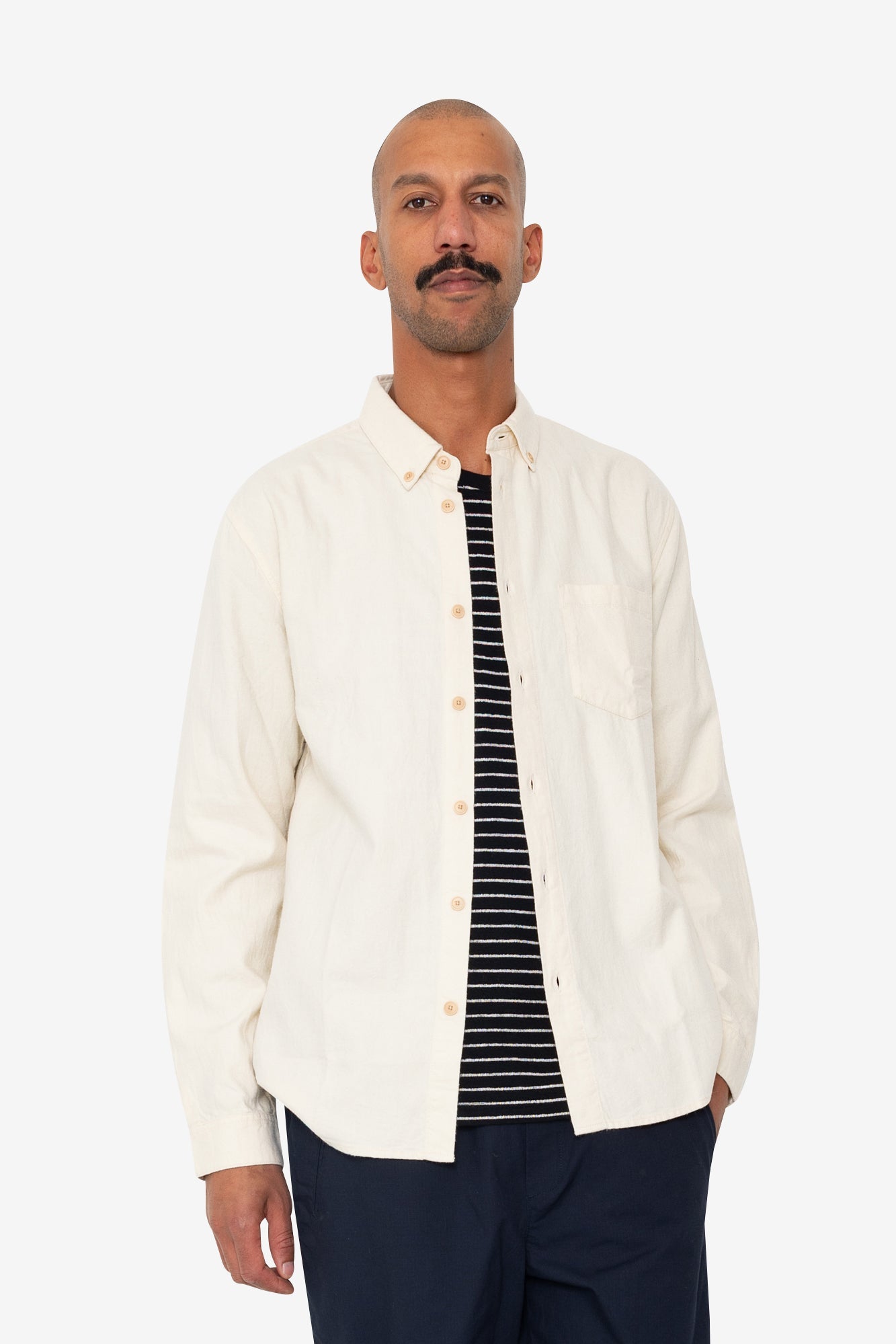 Relaxed Fit Shirt - Ecru Flannel