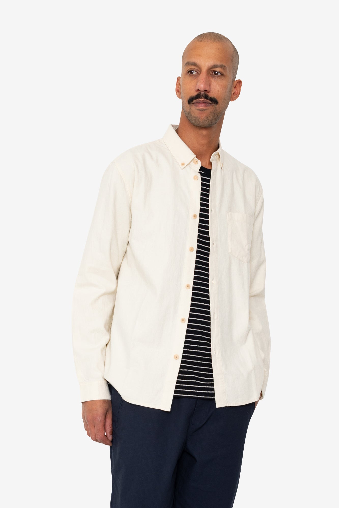 Relaxed Fit Shirt - Ecru Flannel