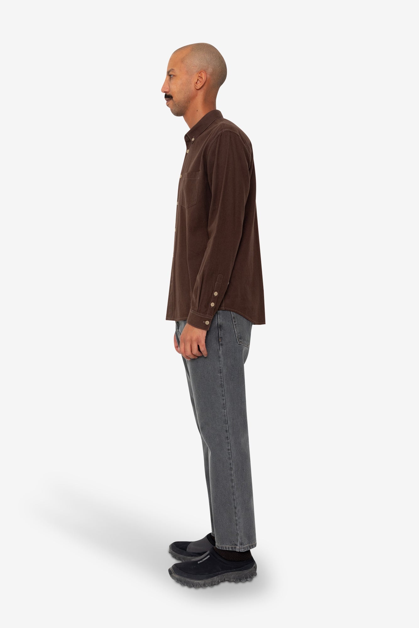 Relaxed Fit Shirt - Espresso Flannel