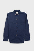 Relaxed Fit Shirt - Navy Melange Flannel