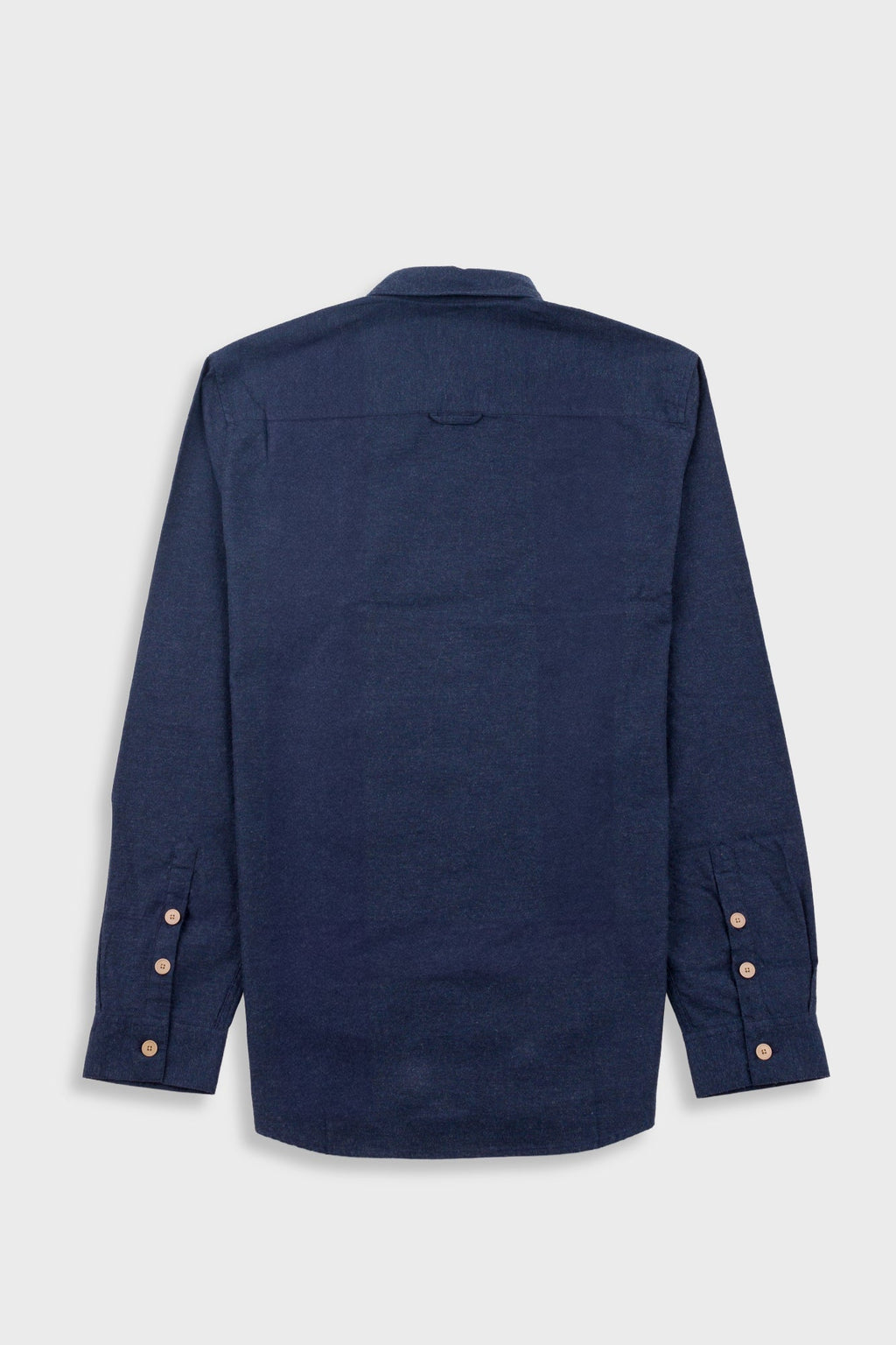 Relaxed Fit Shirt - Navy Melange Flannel