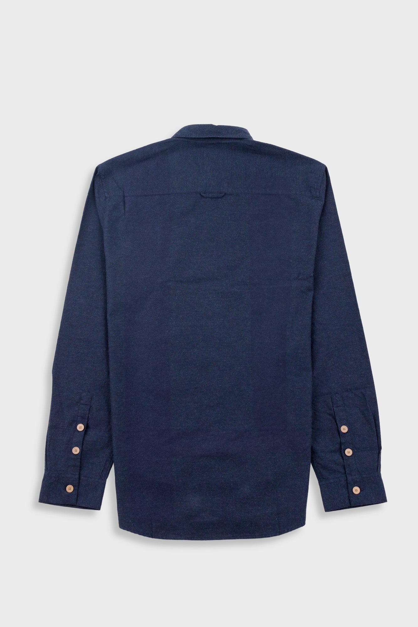 Relaxed Fit Shirt - Navy Melange Flannel