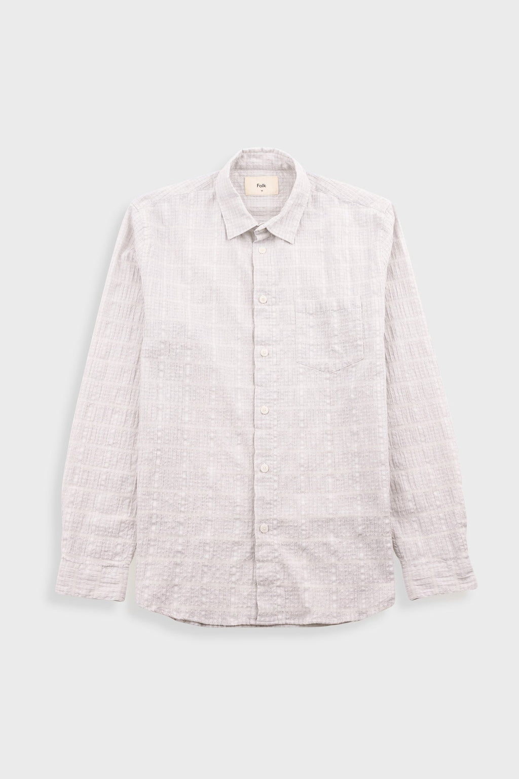 Relaxed Fit Shirt - Silver Textured Check