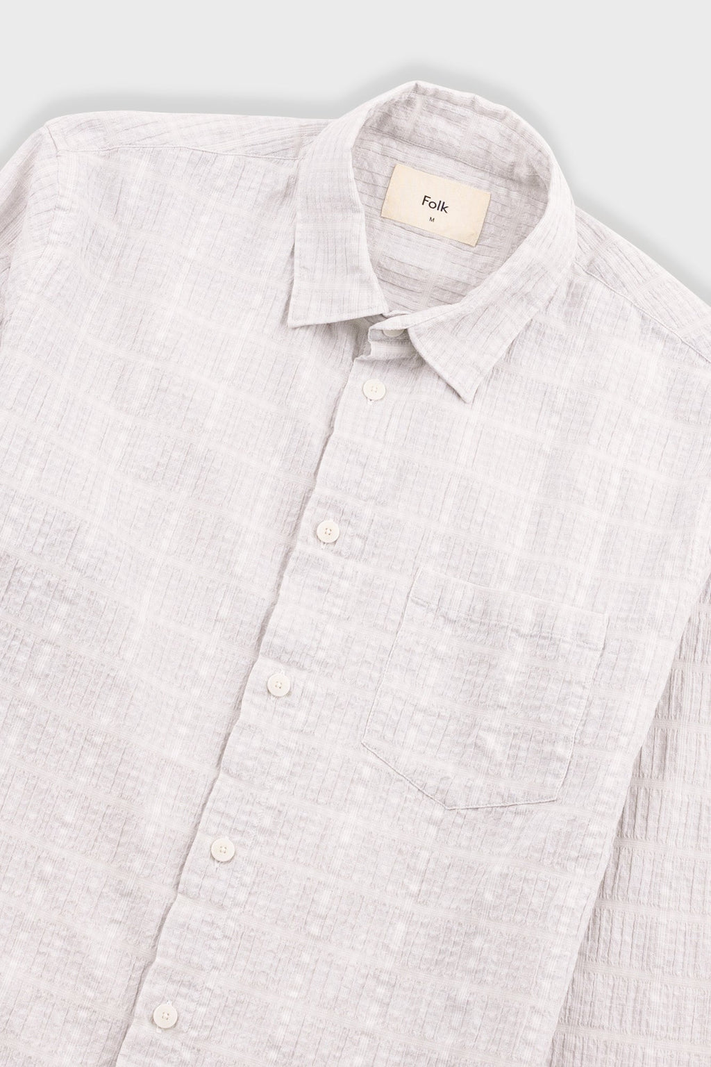 Relaxed Fit Shirt - Silver Textured Check