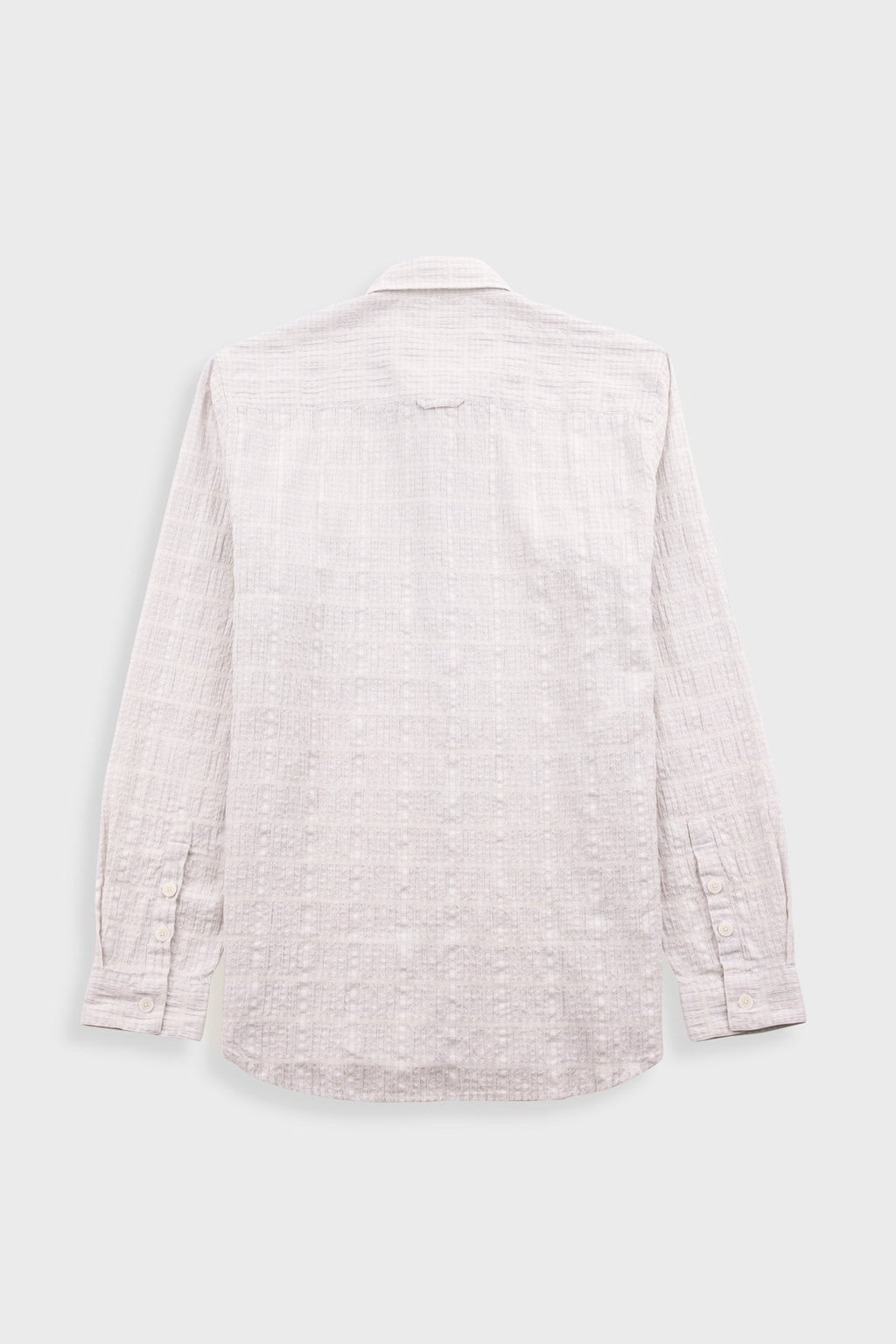 Relaxed Fit Shirt - Silver Textured Check