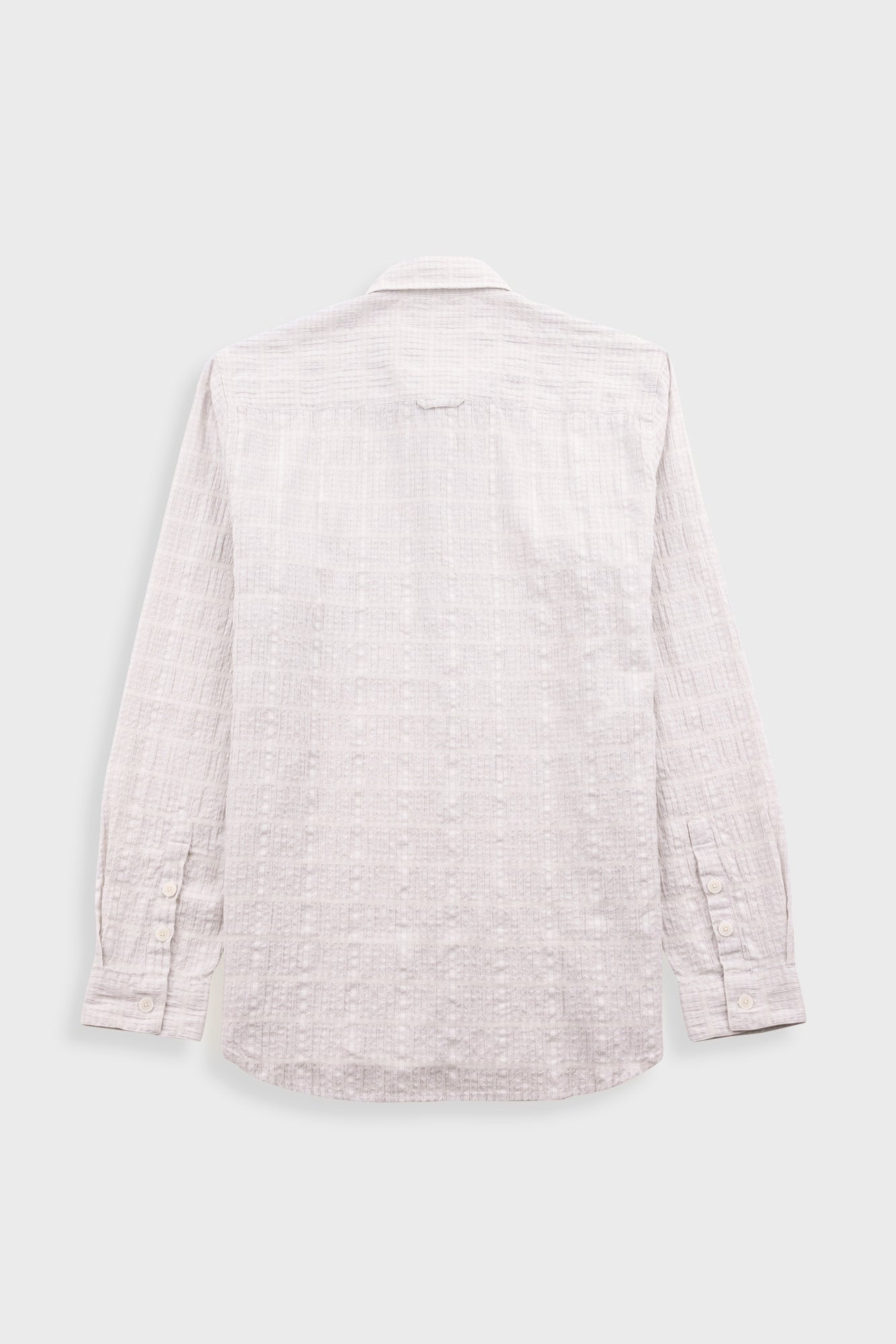 Relaxed Fit Shirt - Silver Textured Check