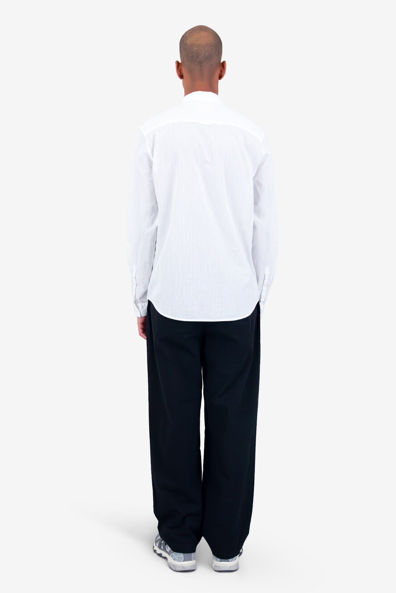 Relaxed Fit Shirt - White Fine Stripe