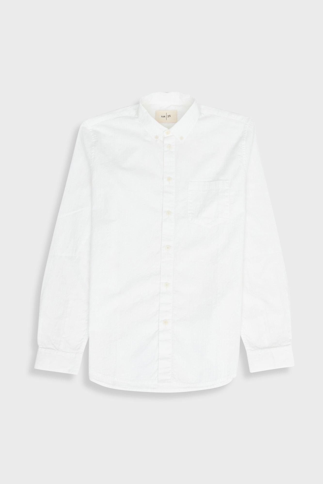 Relaxed Fit Shirt - White Fine Stripe