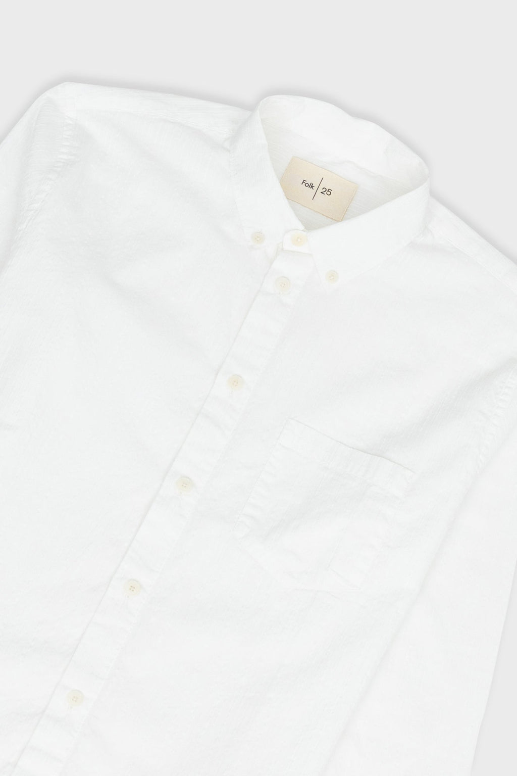 Relaxed Fit Shirt - White Fine Stripe
