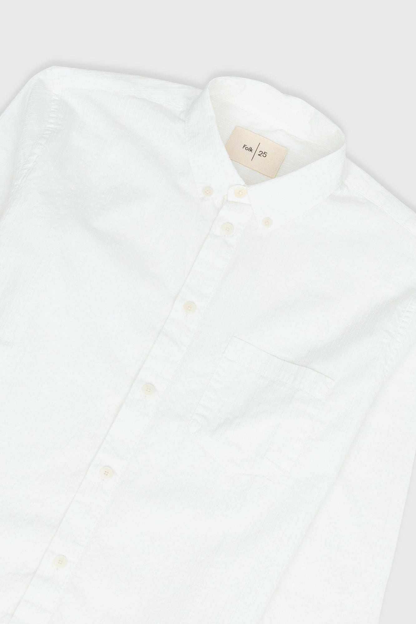 Relaxed Fit Shirt - White Fine Stripe