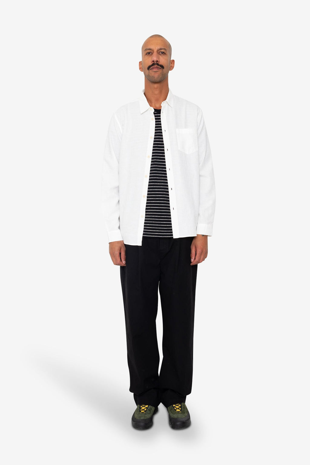 Relaxed Fit Shirt - White Slub
