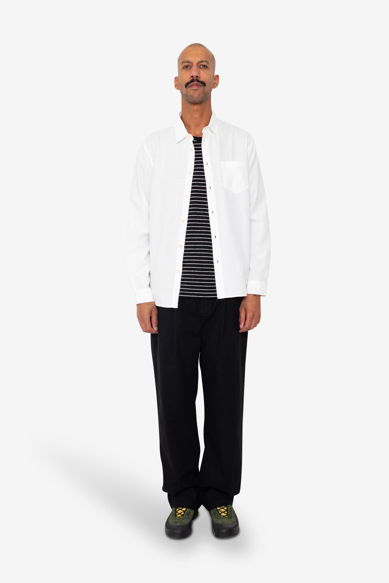 Relaxed Fit Shirt - White Slub