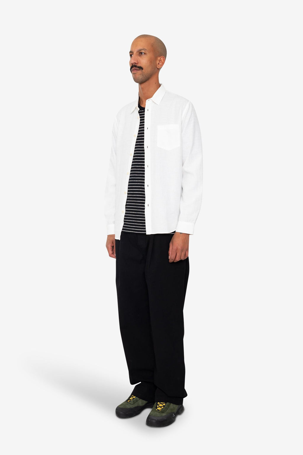Relaxed Fit Shirt - White Slub