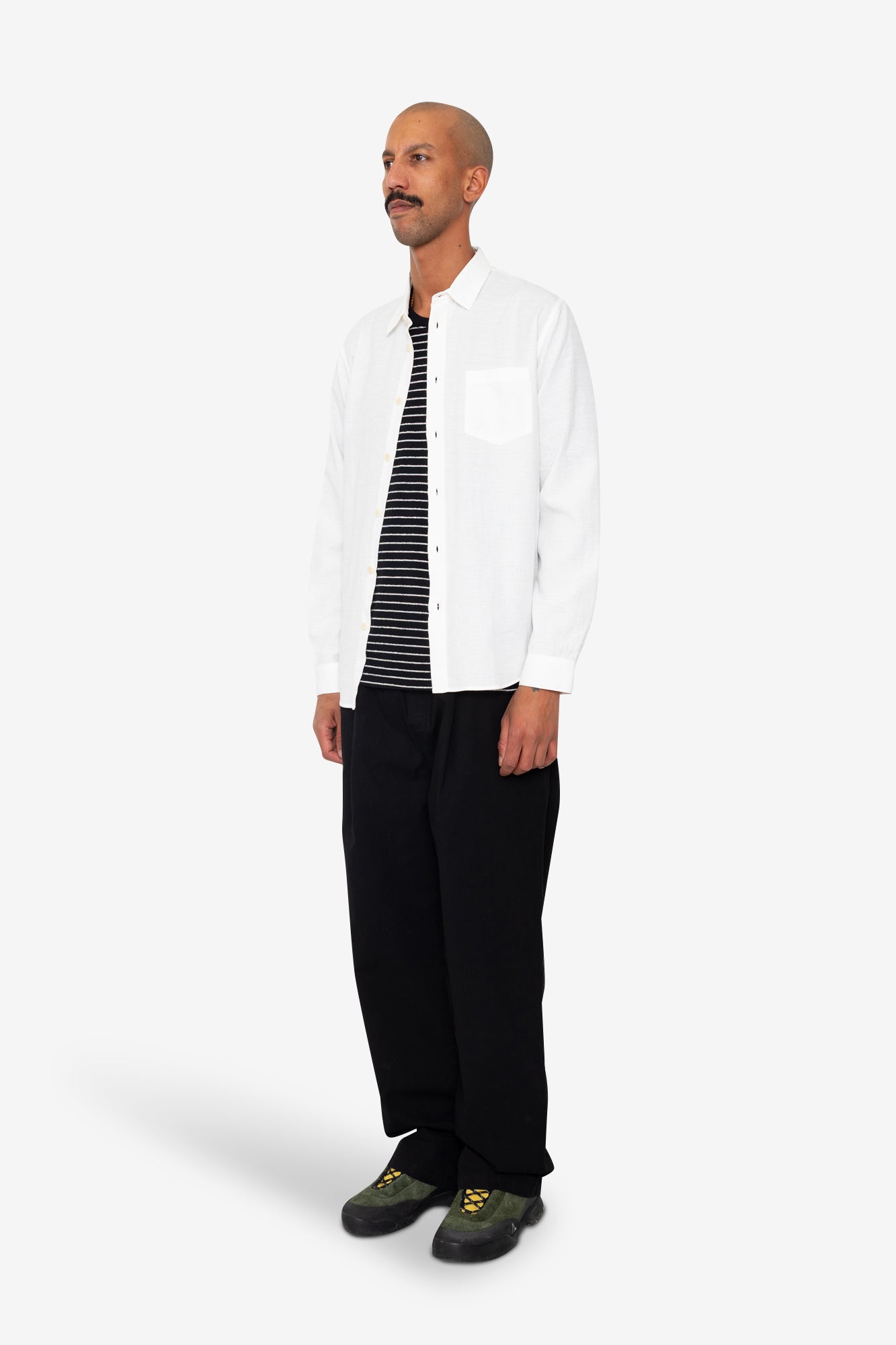 Relaxed Fit Shirt - White Slub
